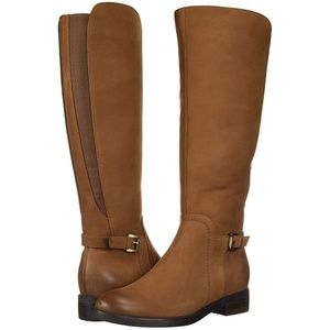 New Blondo Cognac Nubuck Evie Waterproof Suede Knee High Boot size 7.5